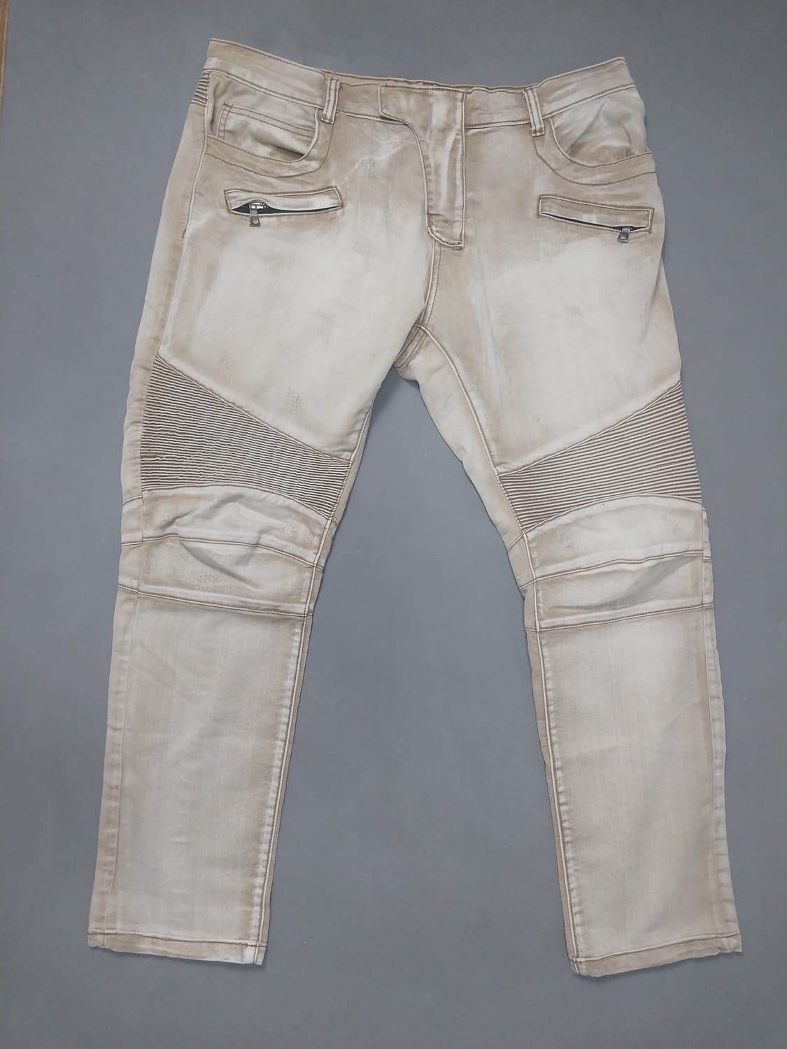 [36] 발망 워싱 베이지 바이커 치노 팬츠 상품이미지1