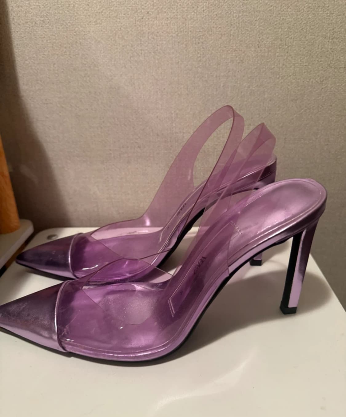 자라 투명 힐 라일락 35 상품이미지2