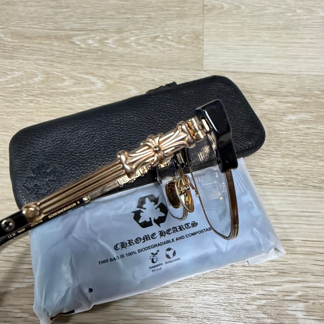 [S+급/53mm] 크롬하츠 보넨노이슈어 2 안경 블랙/골드 상품이미지5