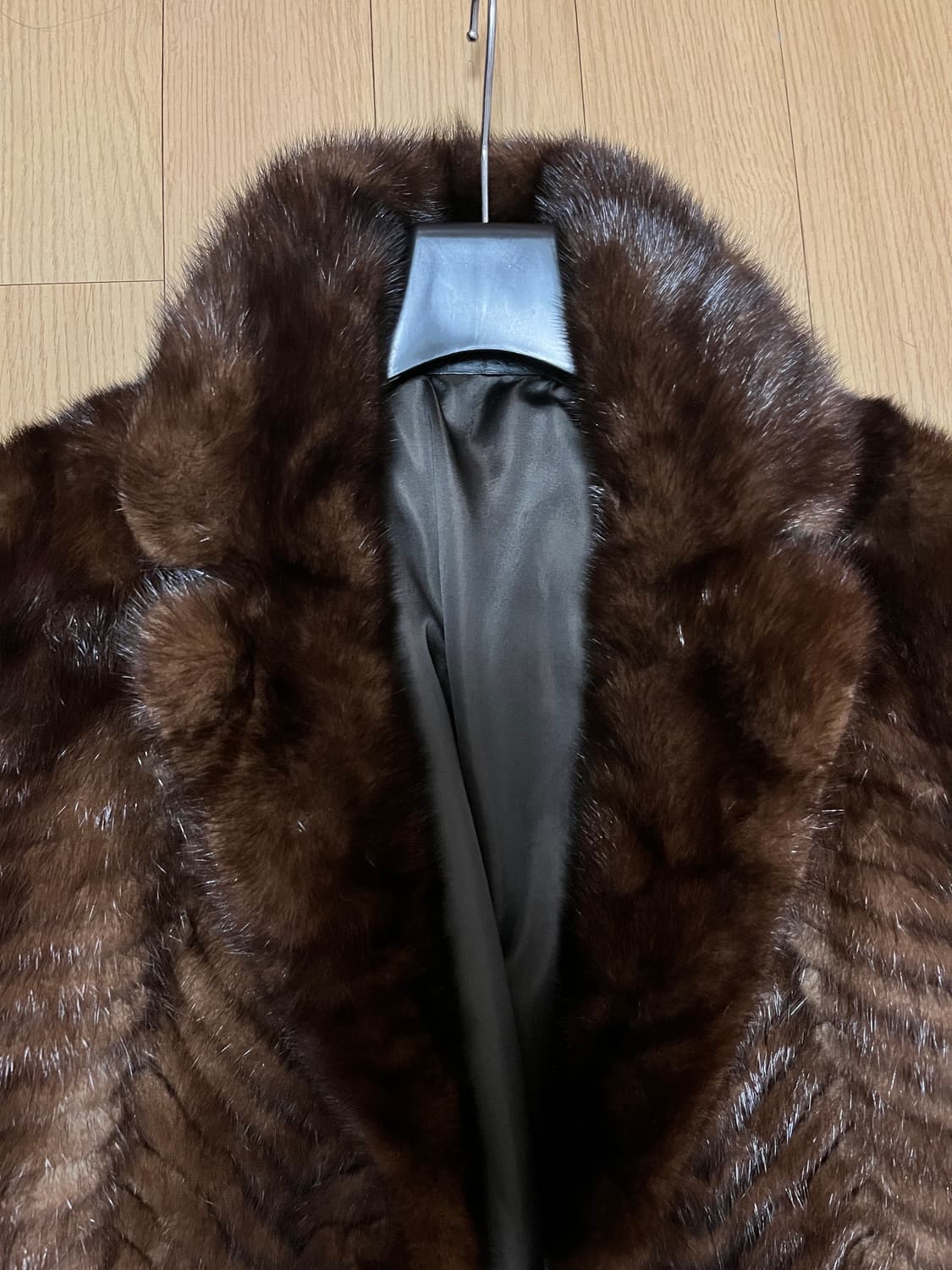 밍크 코트 브라운 55 사이즈 (리얼퍼) 상품이미지3