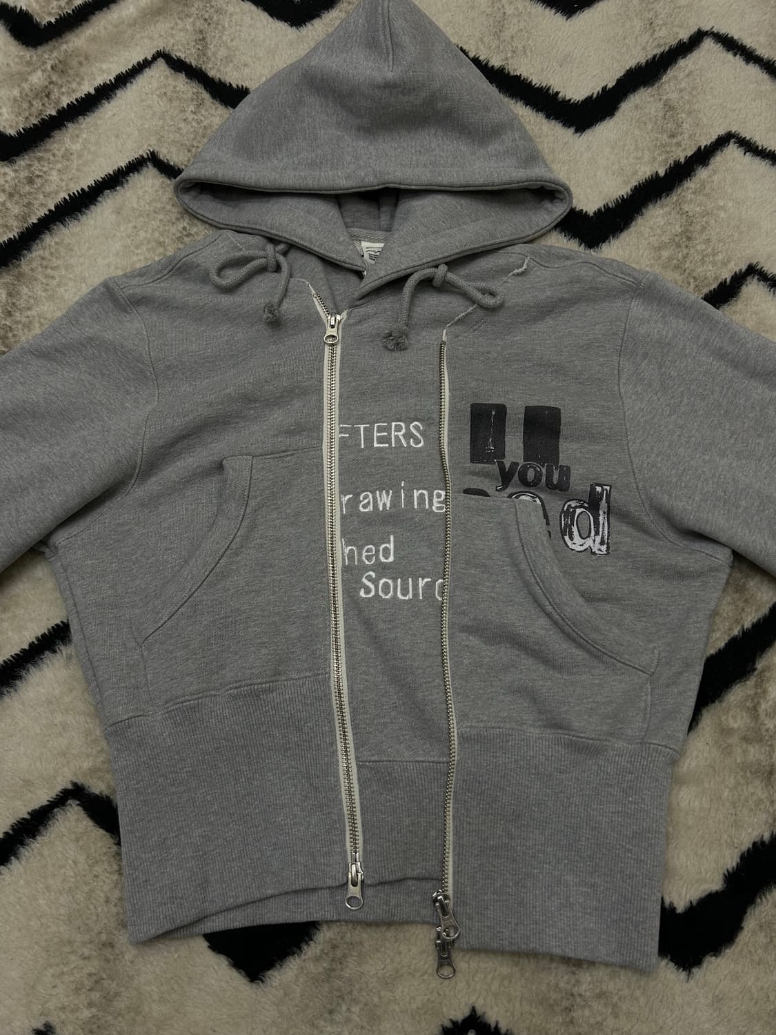 [Free]로레일즈 헤비웨이트 언발란스 후드집업/그레이 상품이미지3