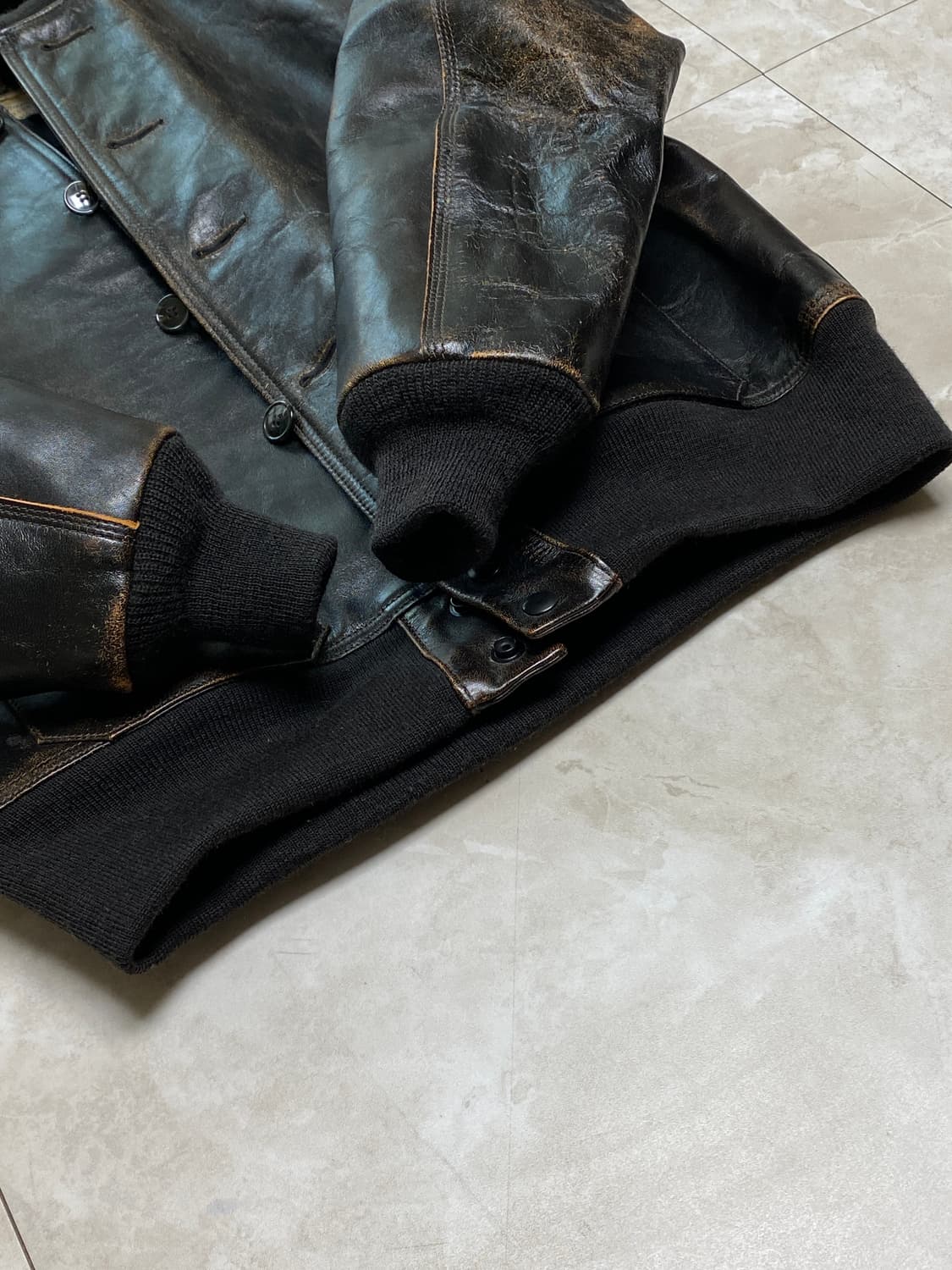 버즈릭슨 윌리엄깁슨 A-1 홀스하이드 레더 가죽 자켓 38 상품이미지8