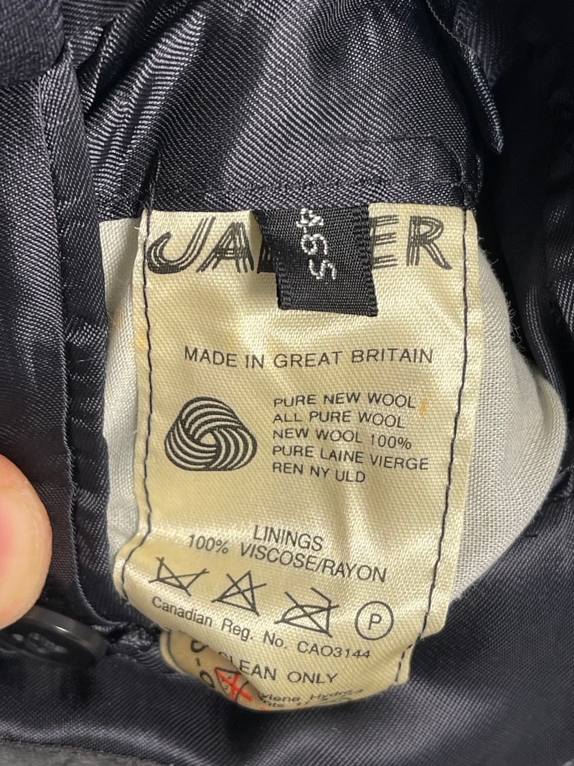 JAEGER 빈티지 영국 생산 네이비 금장 블레이저 46S 상품이미지9