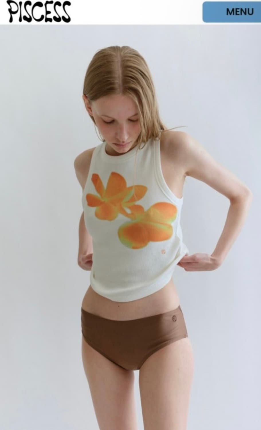 파이시스 플라워 슬리브리스 탑 (flower sleeveless top) 상품이미지1