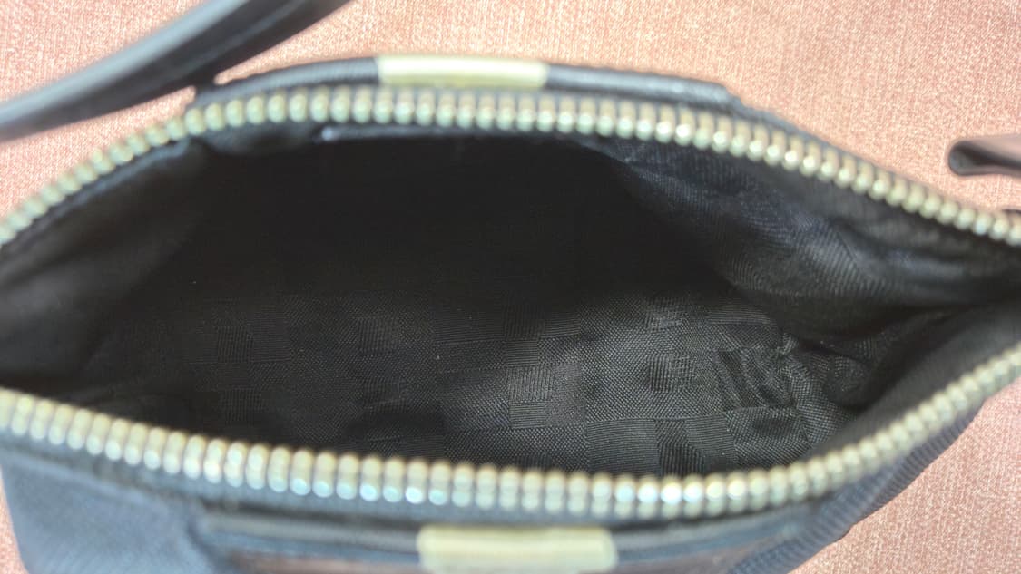 발리 정품 블랙 컬러 가죽 스트랩 클라파 캔버스 핸드백토트겸 숄더백 상품이미지5