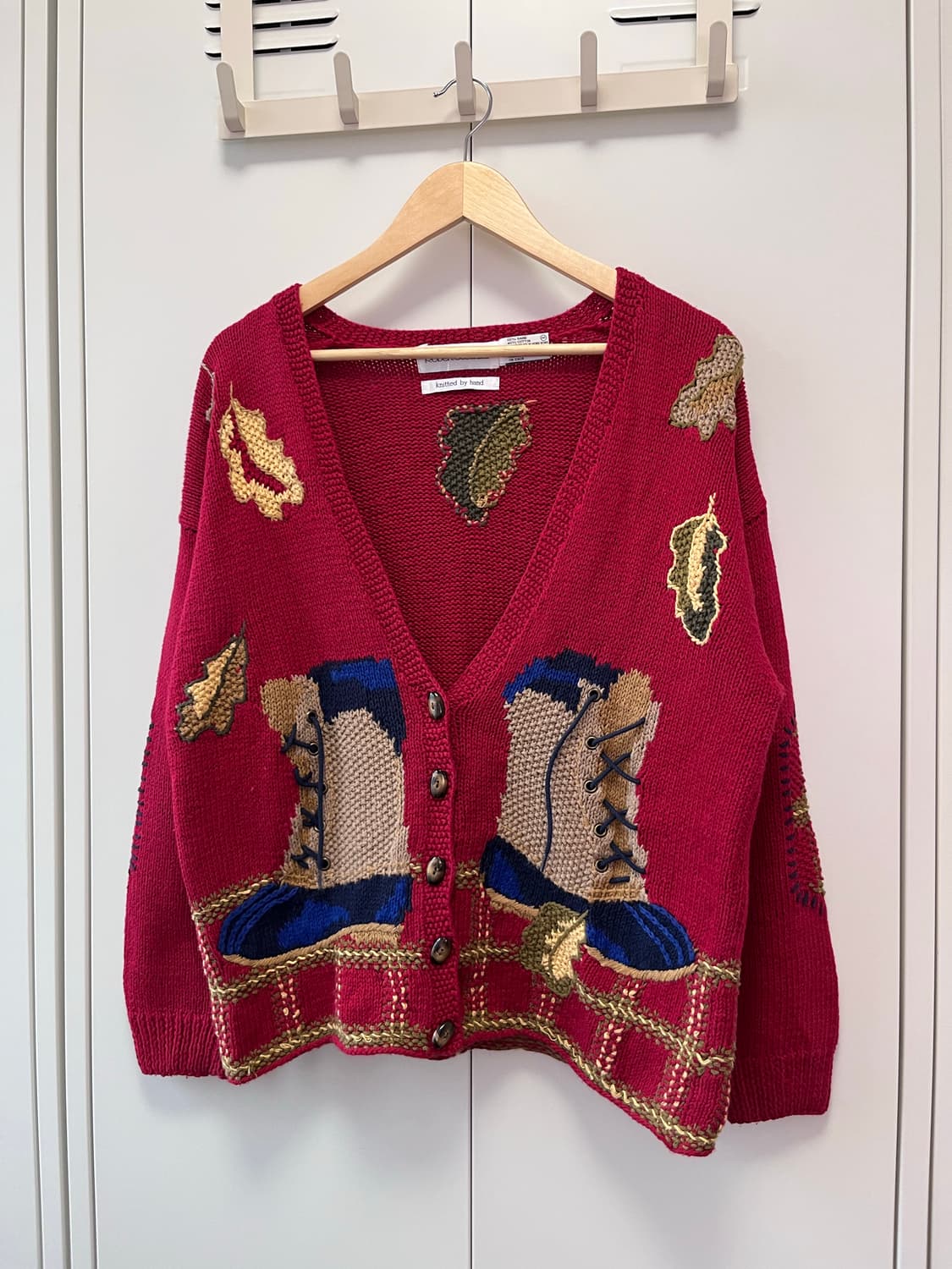 (Rare) Robert scottlid 핸드메이드 자수 니트 가디건 상품이미지4