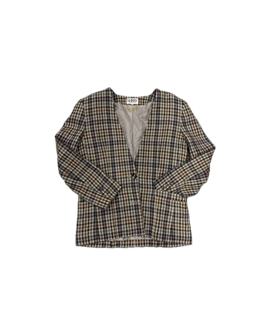 스테리 산요 체크 모 자켓  상품이미지2