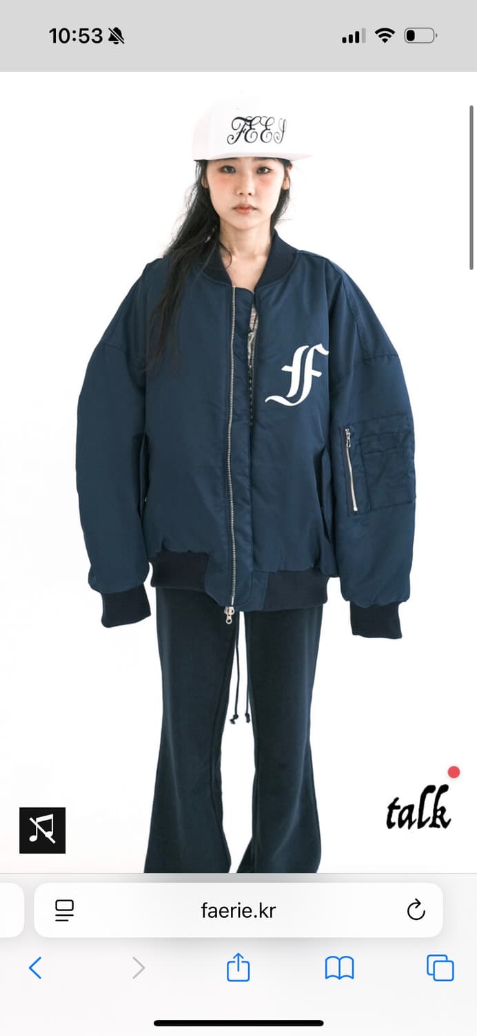 샵페어리 봄버 자켓 네이비 상품이미지1