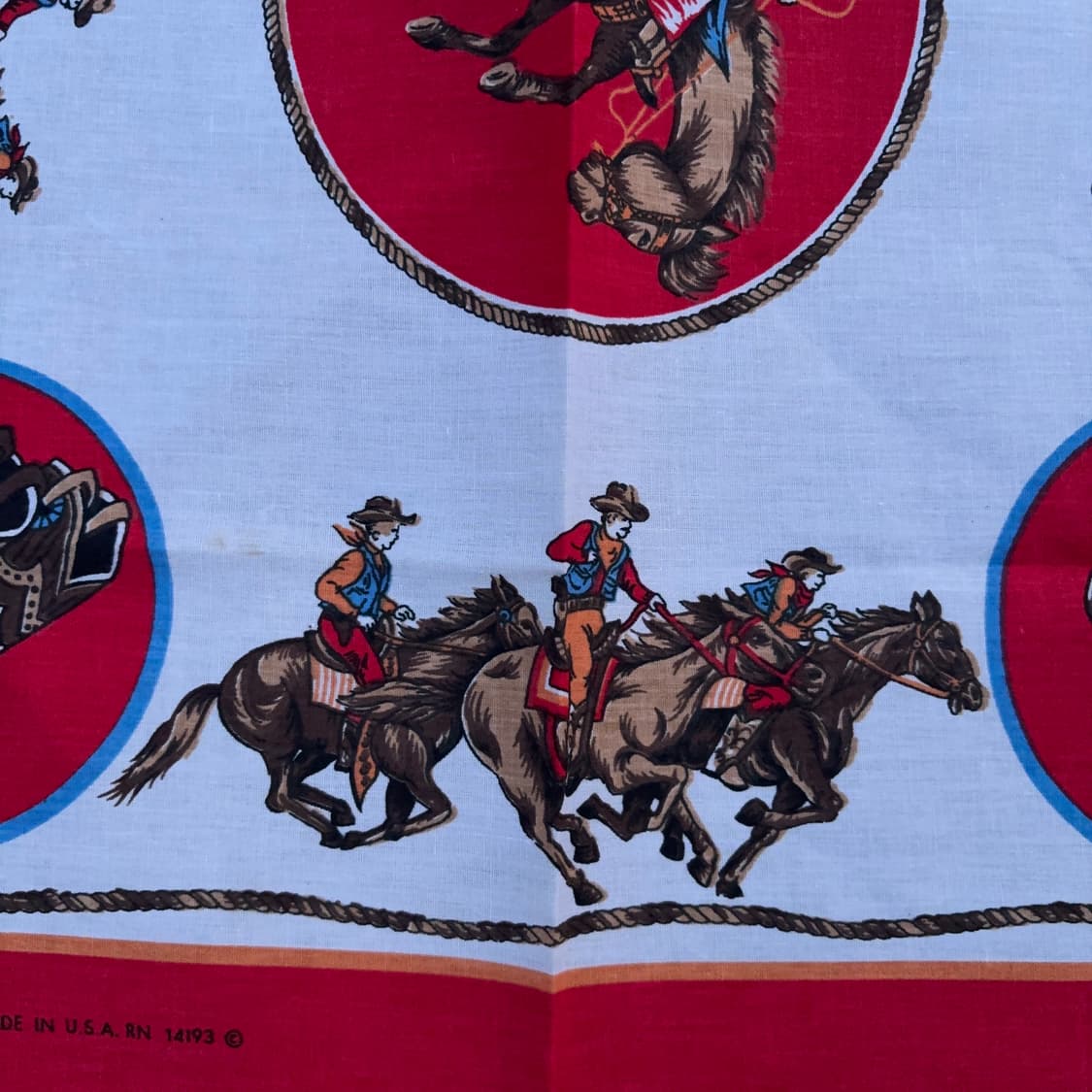 로데오 웨스턴 프린트 반다나 – 미국 생산 신품 상품이미지6