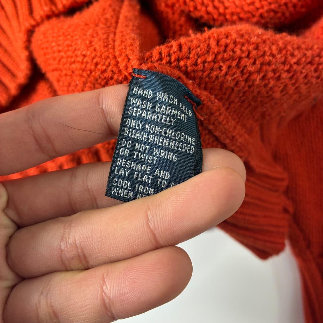 Polo  폴로 랄프로렌 90,s 자수 코튼 오렌지 니트  상품이미지5