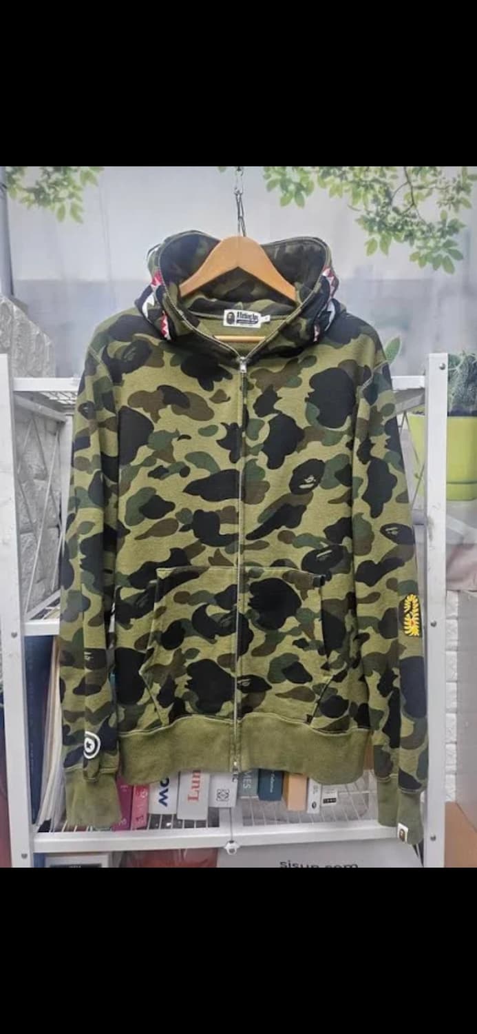 BAPE 카모 샤크 후드집업 상품이미지1