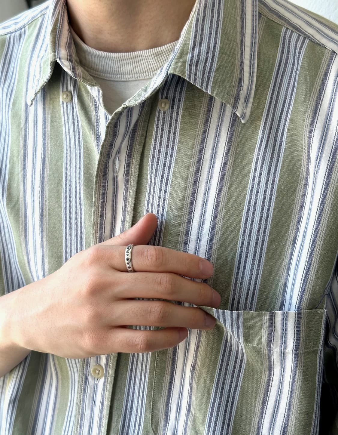 Natural cotton stripe design H/S shirt 상품이미지9