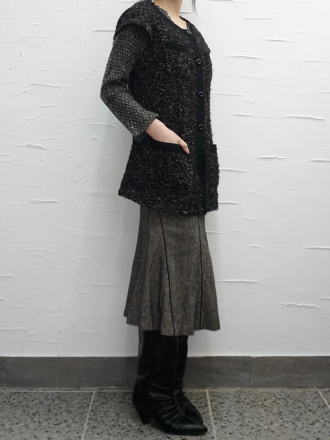 onyx tweed vest 상품이미지5