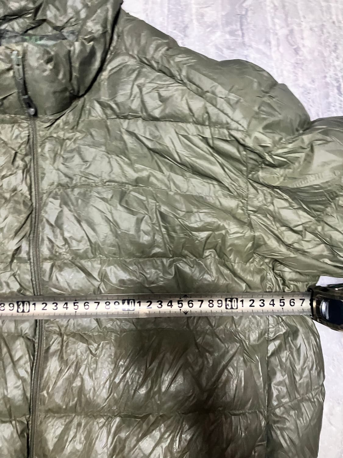 일본빈티지 올드스쿨아메카지스트릿 시골너드남 혁오풍 경량패딩 카키 상품이미지2