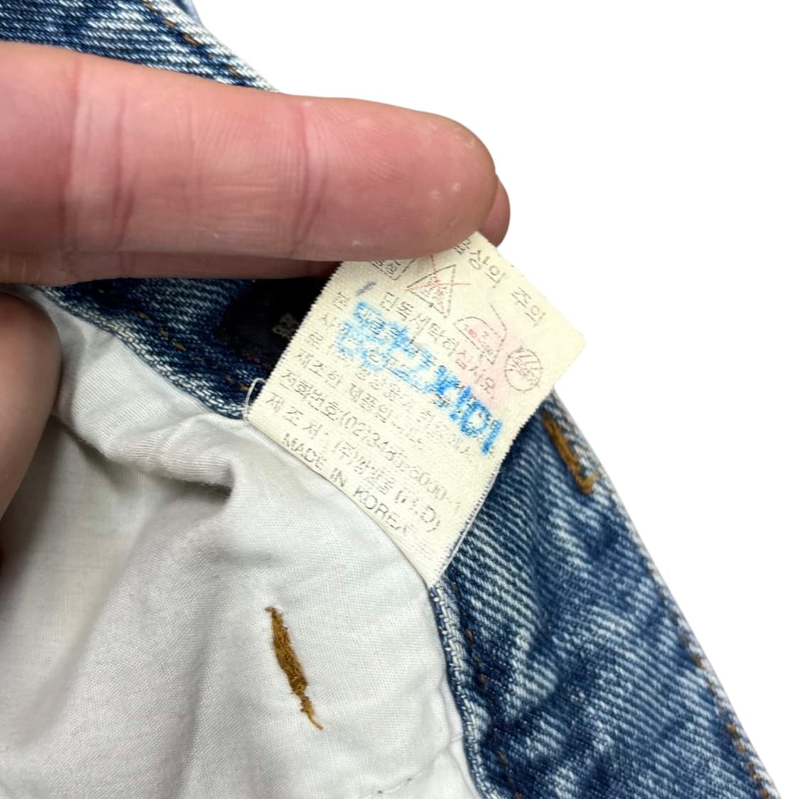 (36) 90s Lee 라이더스 쌍방울표 워싱 데님 팬츠 상품이미지7