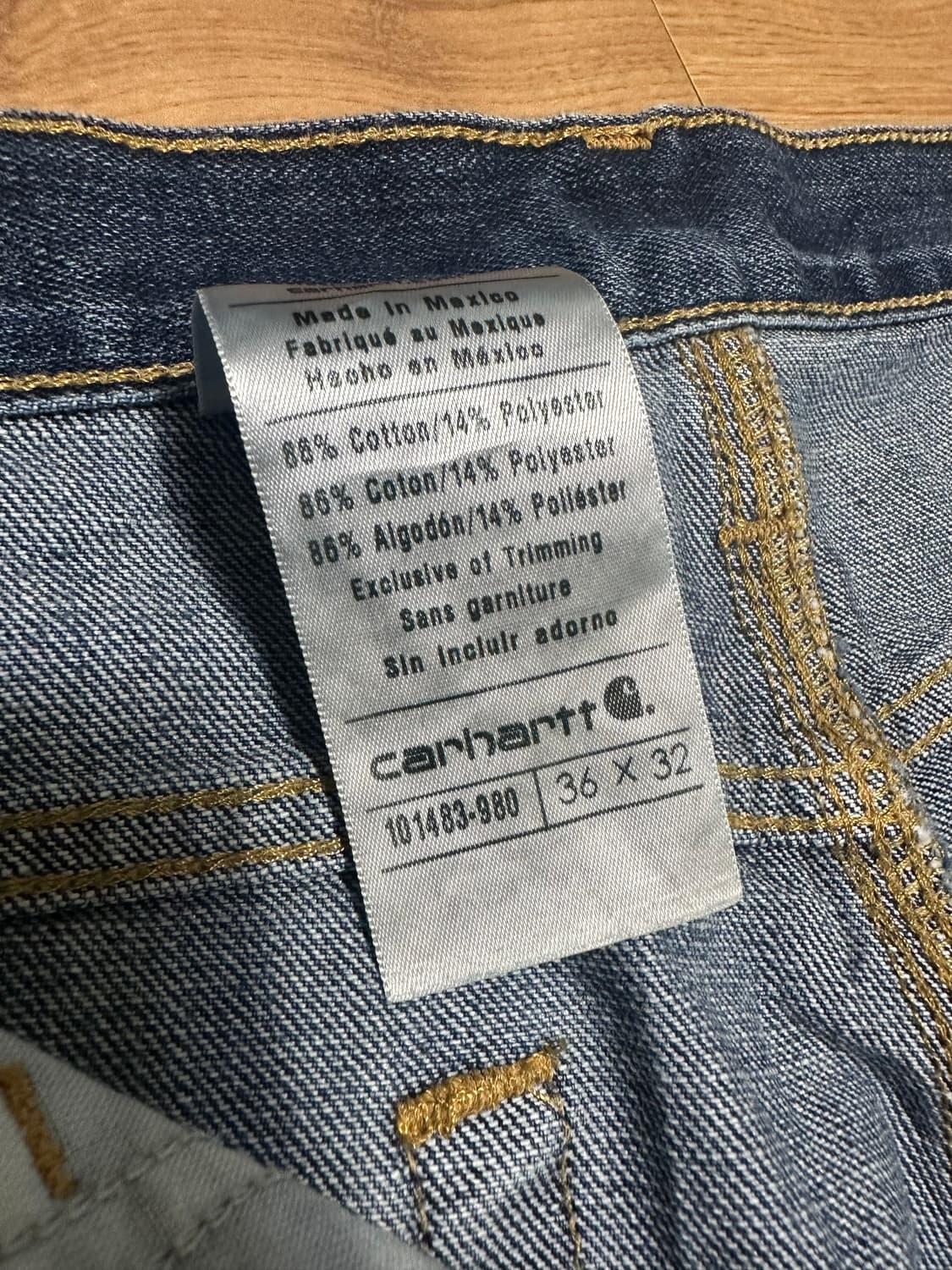 칼하트 데님 청바지 판매합니다 상품이미지4