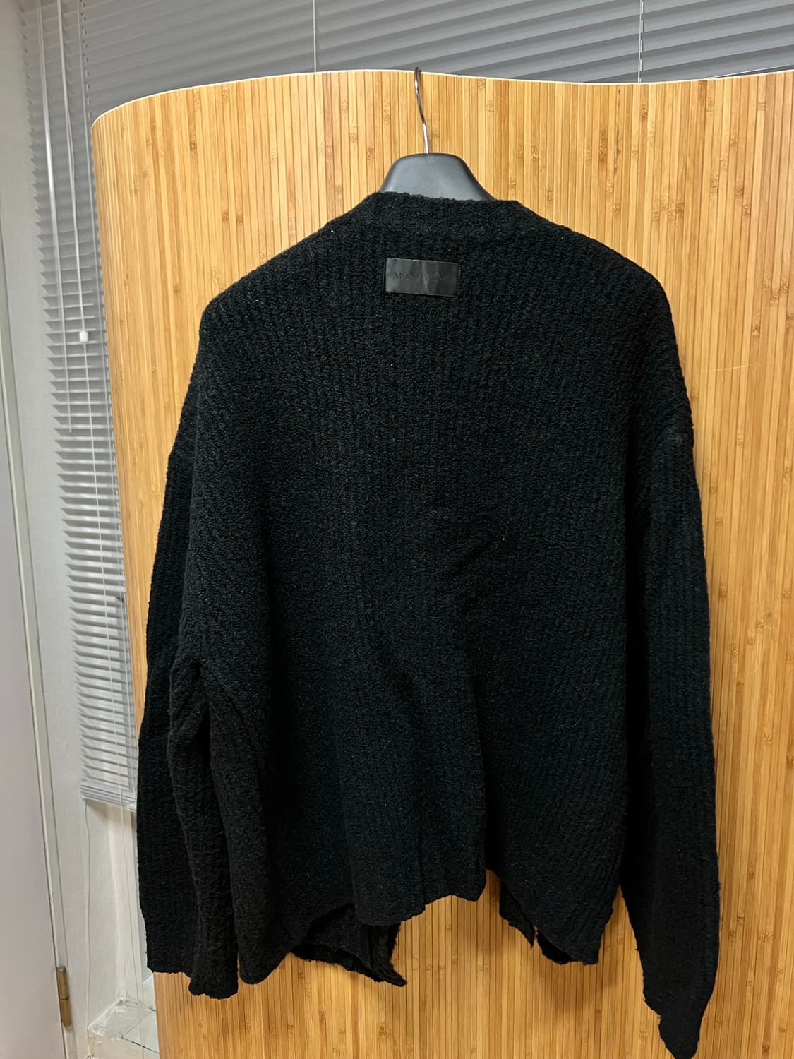 무명 더블 레이어드 가디건 블랙 상품이미지2