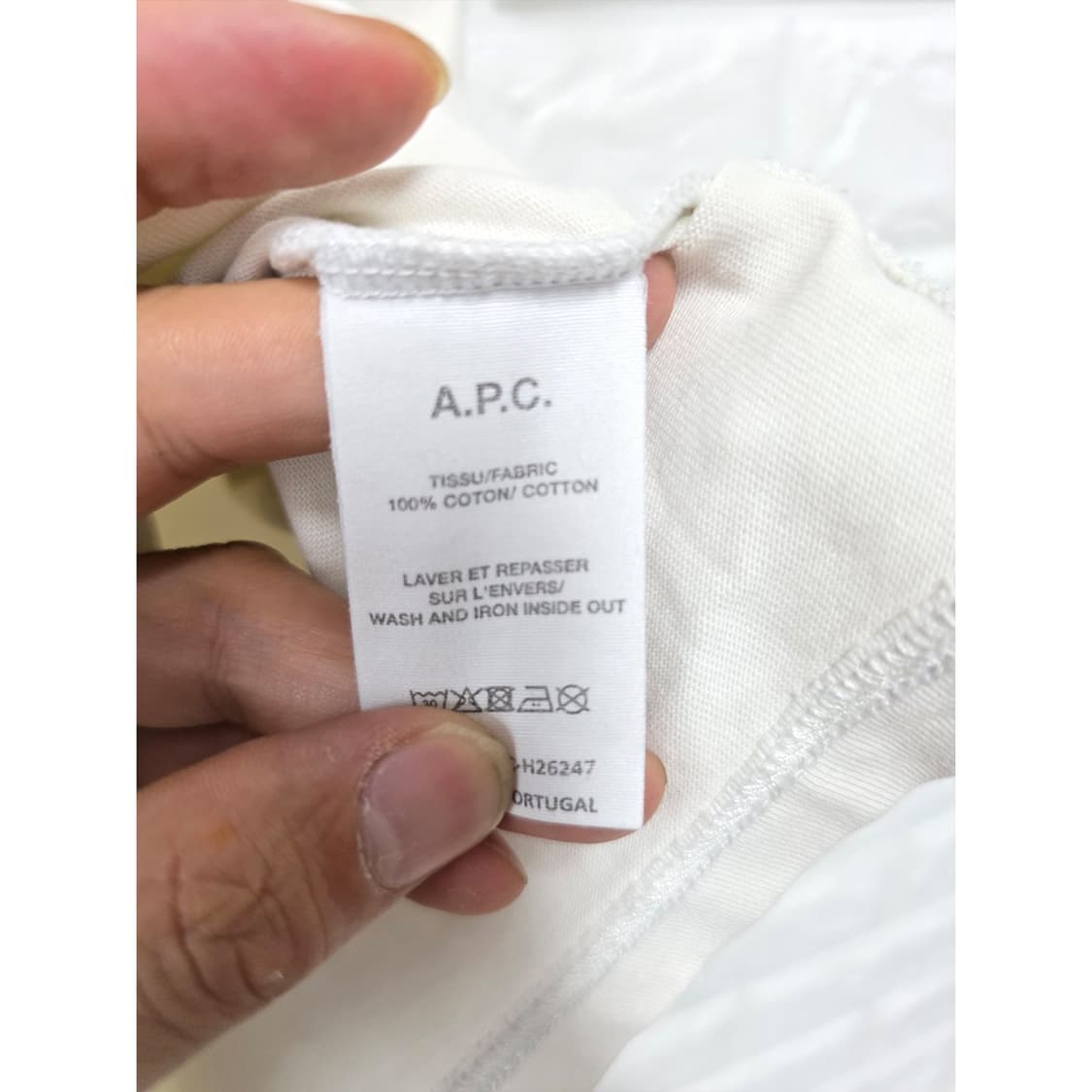 아페쎄 A.P.C. 화이트 반팔티 L 상품이미지3