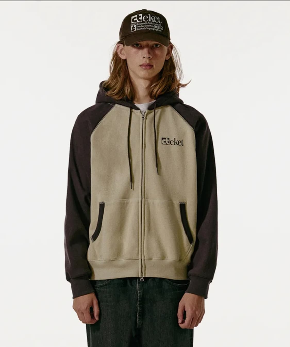 테켓 후드집업 Plan Zip-Up Hoo die Beige 상품이미지1