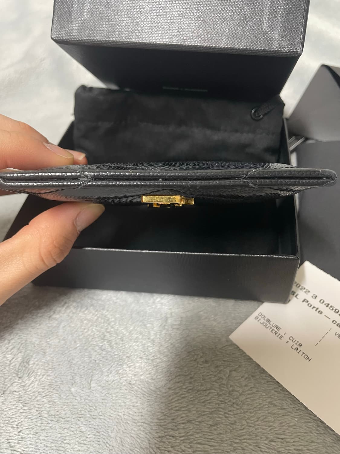 (크림정품)생로랑 마틀라세 카드지갑 상품이미지5