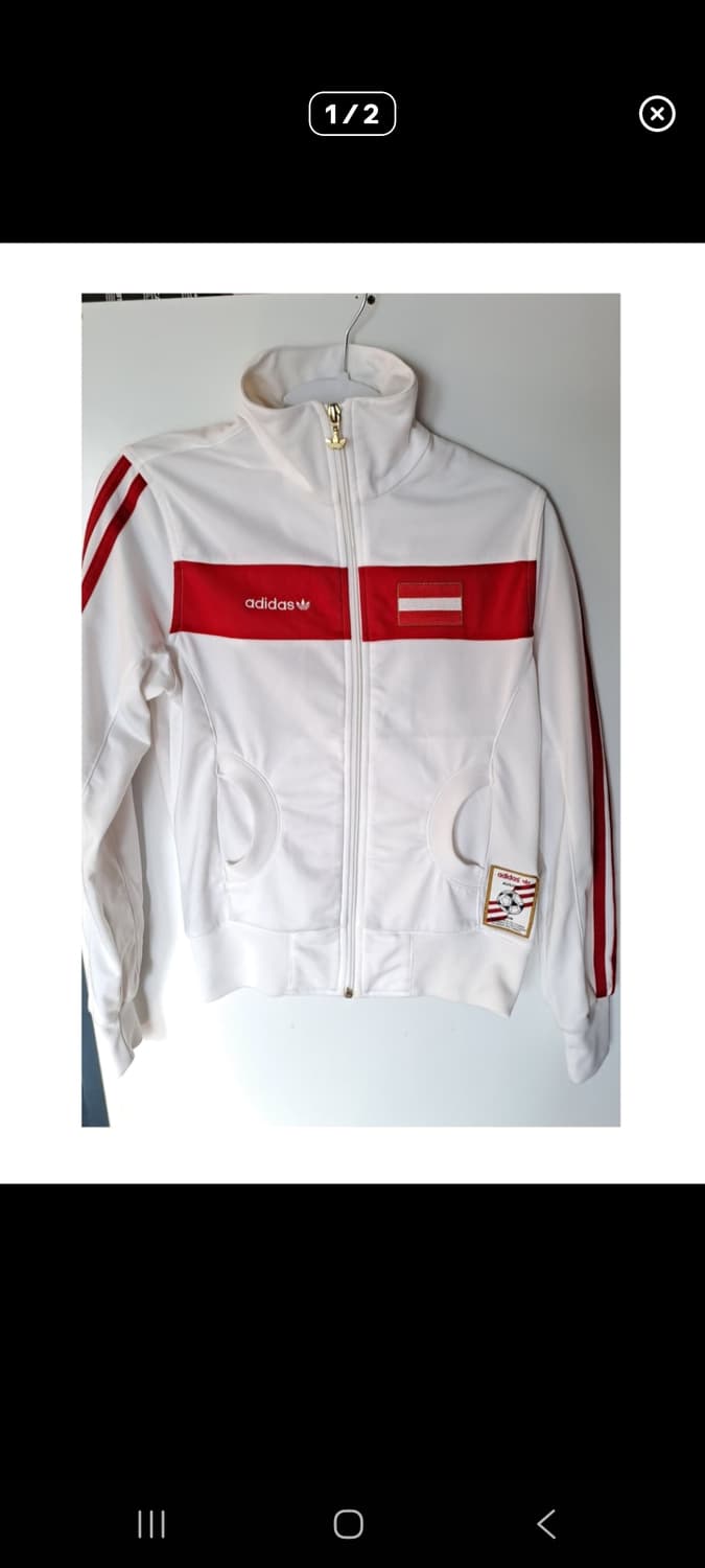 아디다스 오스트레일리아 호주 트랙탑 흰빨 져지 상품이미지1