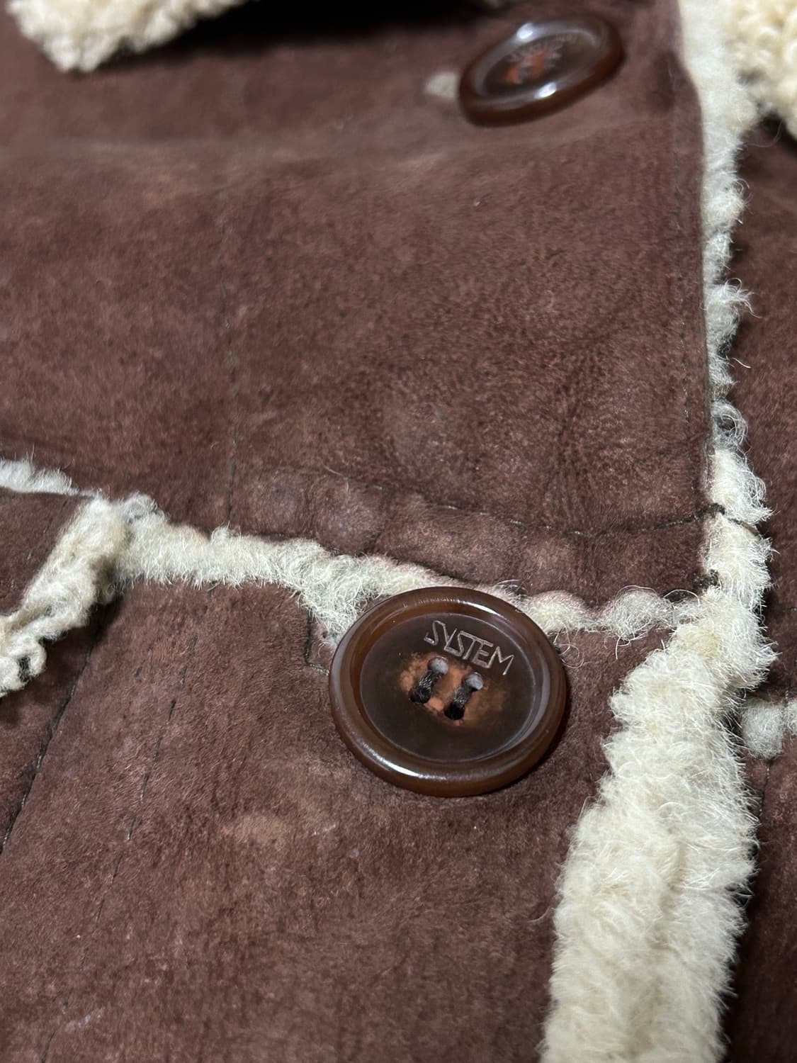 90‘s SYSTEM 양가죽 무스탕 상품이미지2