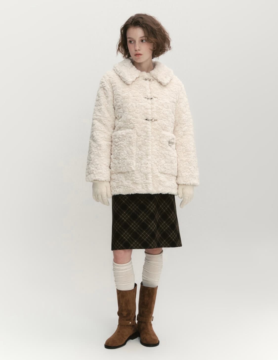 팔렛 소프트 퍼 더플 자켓 아이보리 (새상품) 상품이미지3