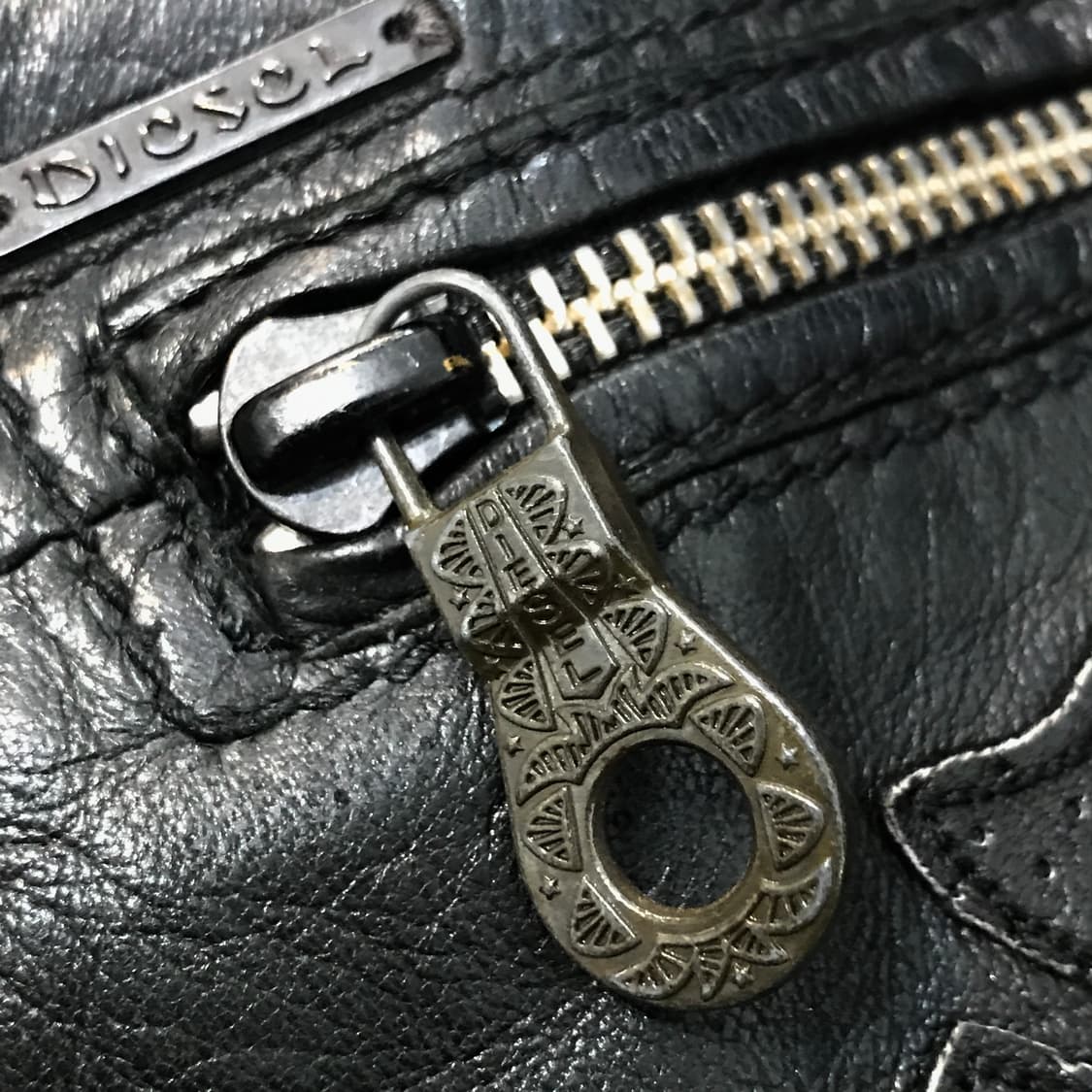 디젤 블랙 투웨이 집업 양가죽 레더 라이더 자켓 남성 102 105 상품이미지9