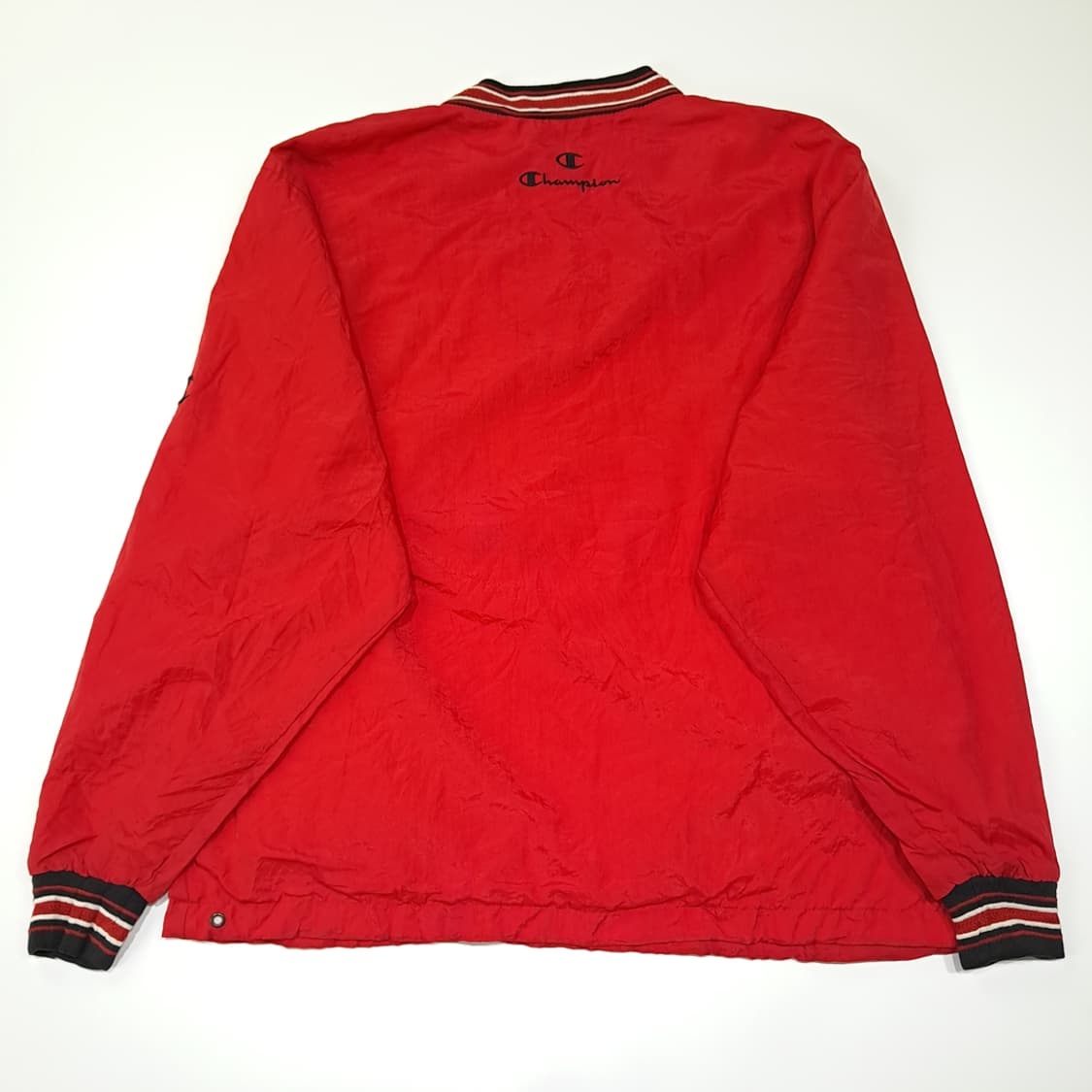 CL650 M 챔피언 90s  레드 바람막이 웜업 자켓 상품이미지5