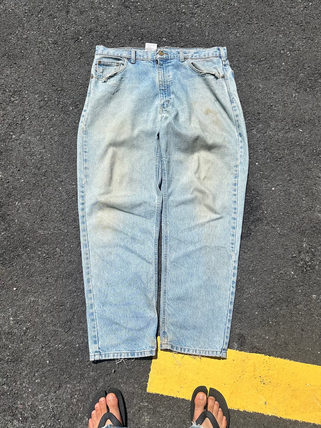 00’s Carhartt washed distressed denim  상품이미지5