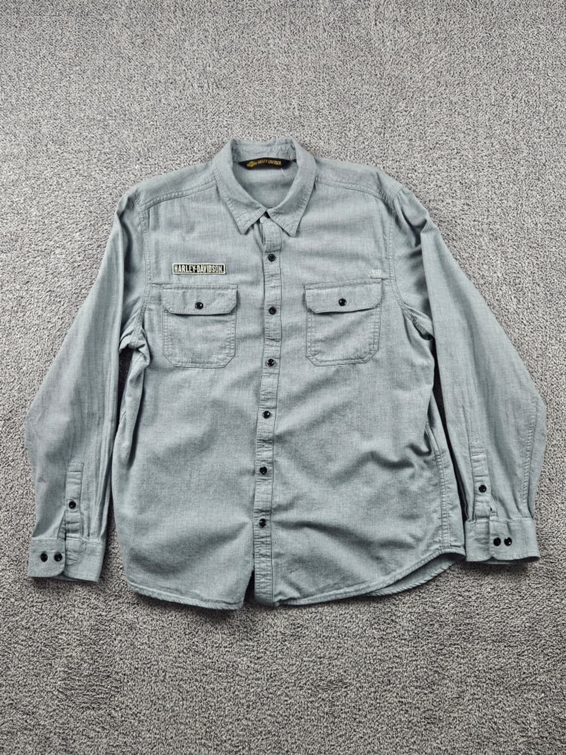 할리데이비슨 자수 레터링 로고 포켓 셔츠 ( L 추정 ) / 10718 상품이미지3