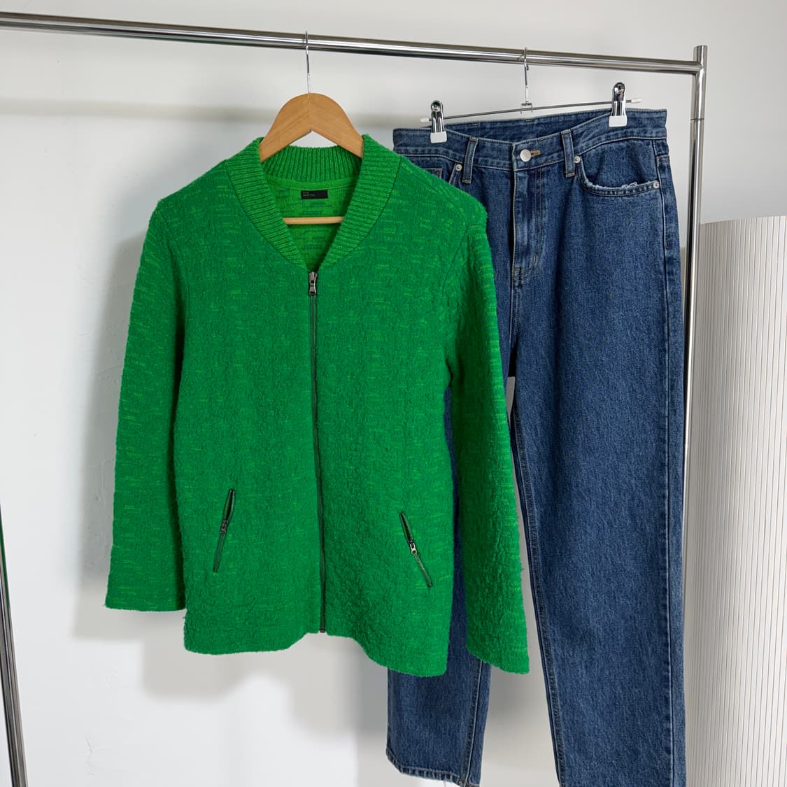 [M] 베네통 울 지퍼가디건 상품이미지1