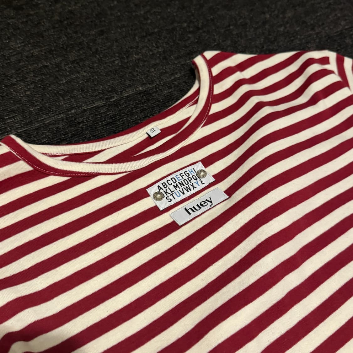 휴이 Stripe Border Tee Red 상품이미지3