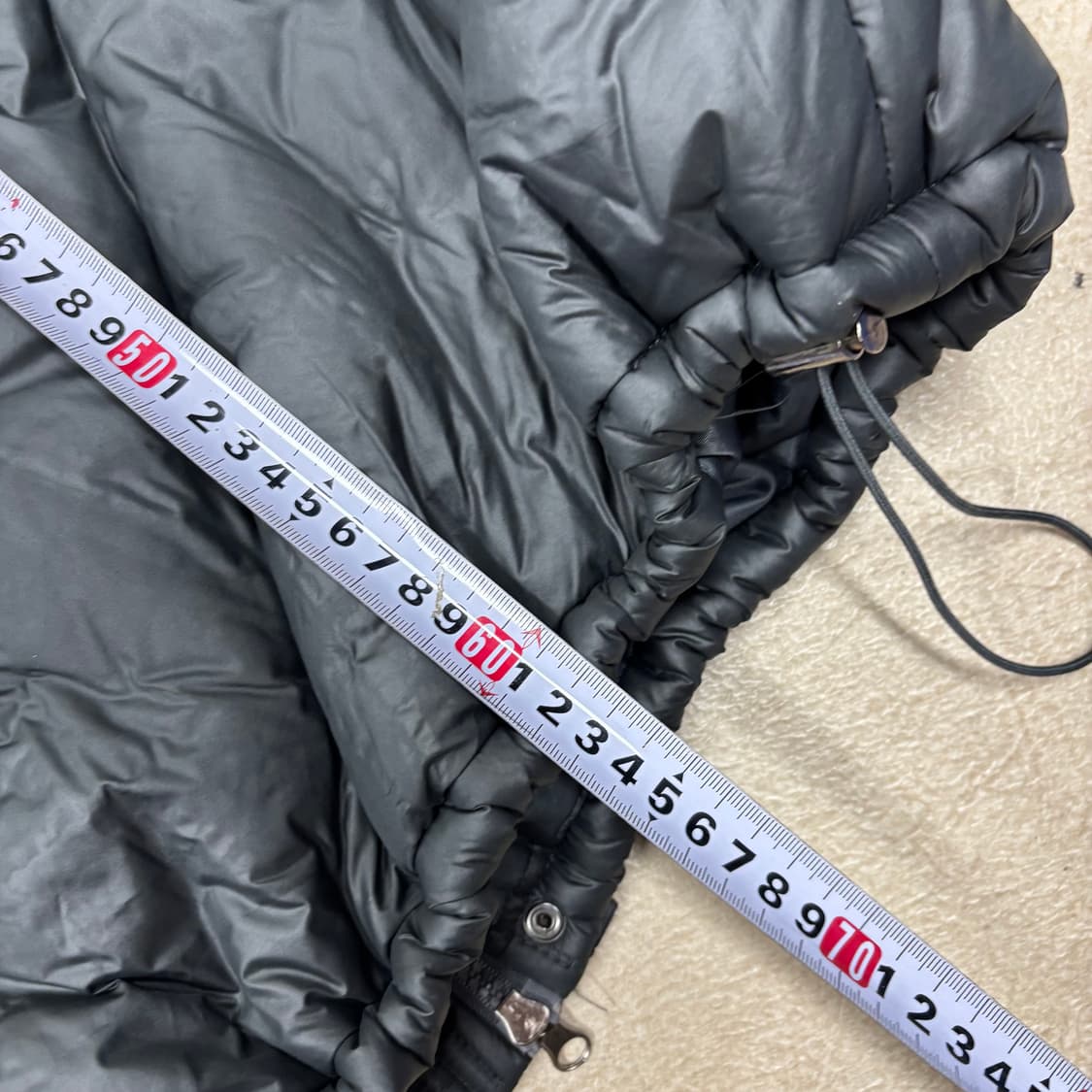 빈티지 블랙 스트링 숏 패딩 상품이미지4