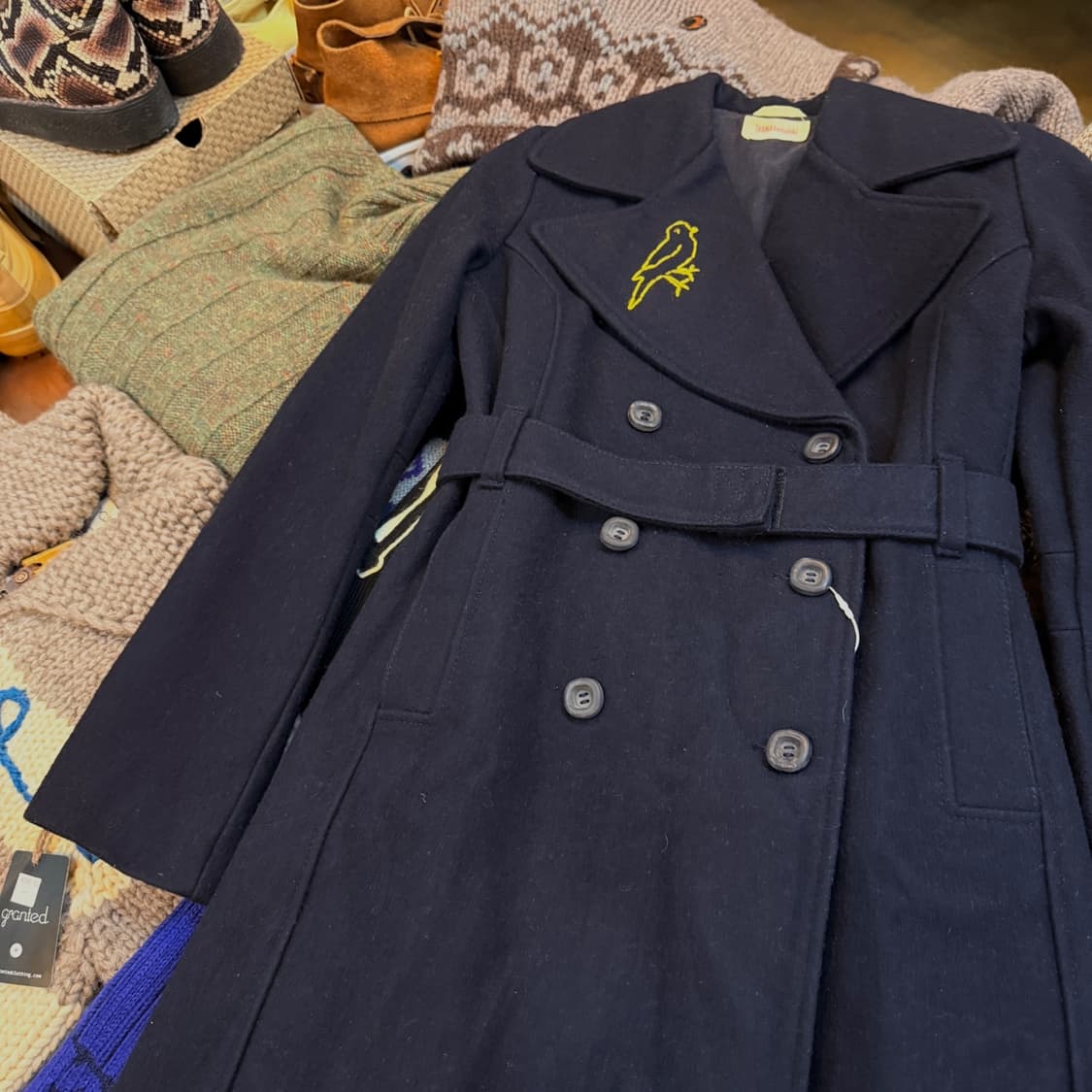 이바나헬싱키 핀란드 생산 유럽 브랜드 스티치 코트 XS 44 상품이미지2