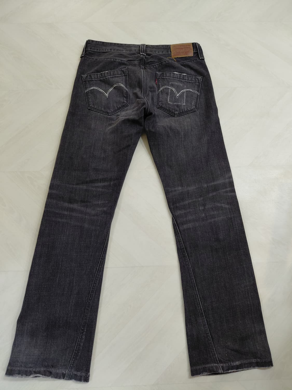 리바이스 블랙 흑청 스트레이트 청바지 W31 L32 상품이미지3