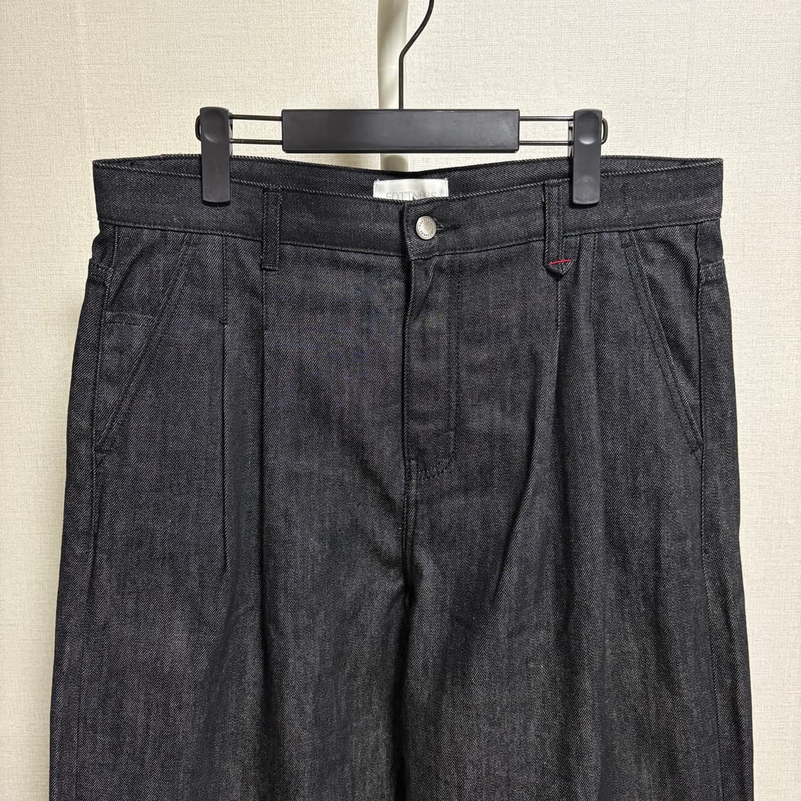 (민트급) 포트너스 투턱 와이드 블랙 진 / 블랙, XL 상품이미지2