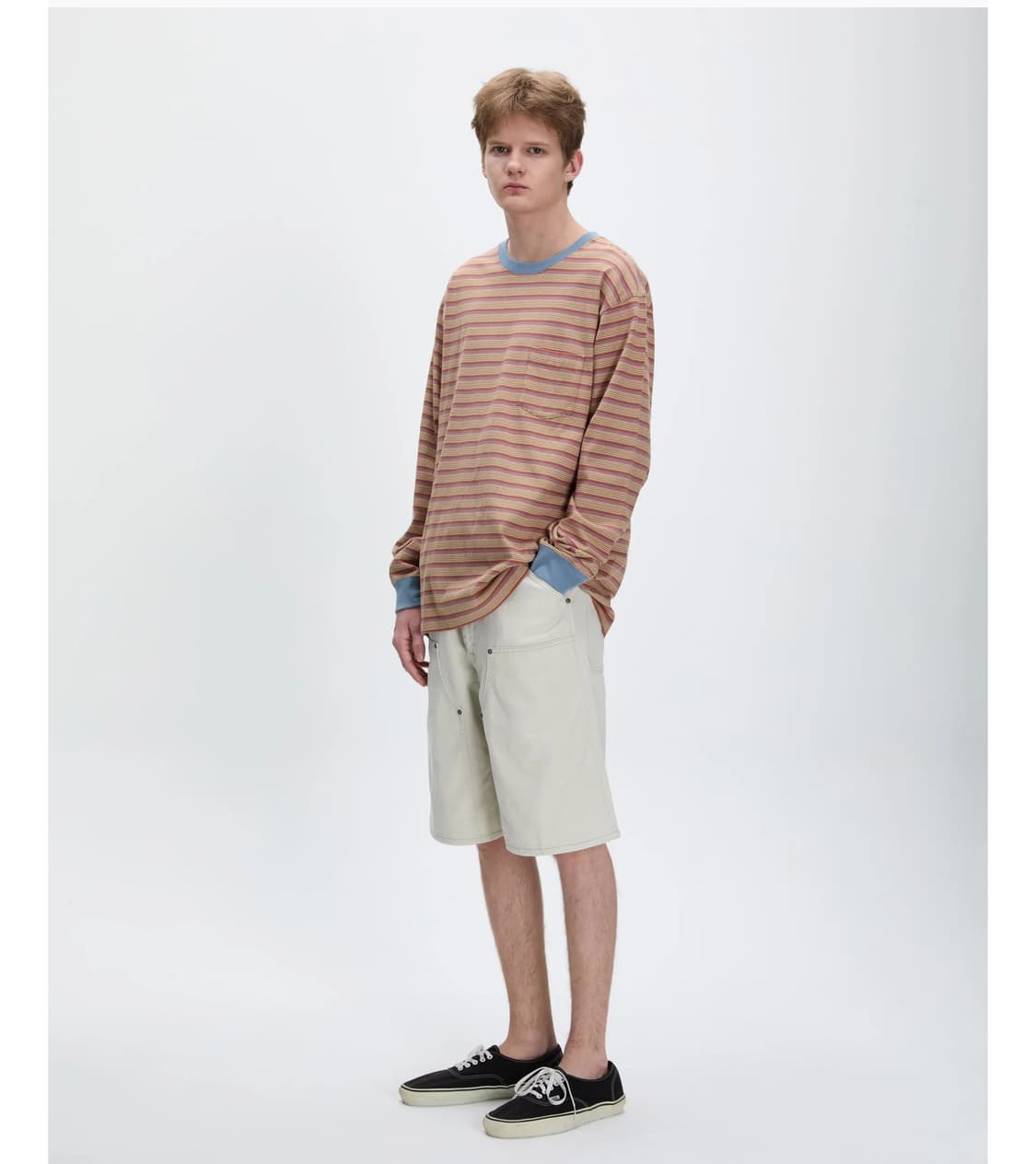 카키스 보더 롱슬리브 코퍼색상(4사이즈) 상품이미지6