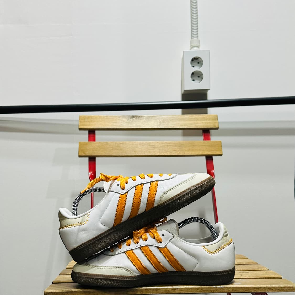 240) 아디다스 운동화 여성 여자 신발 삼바 화이트/오렌지 상품이미지7