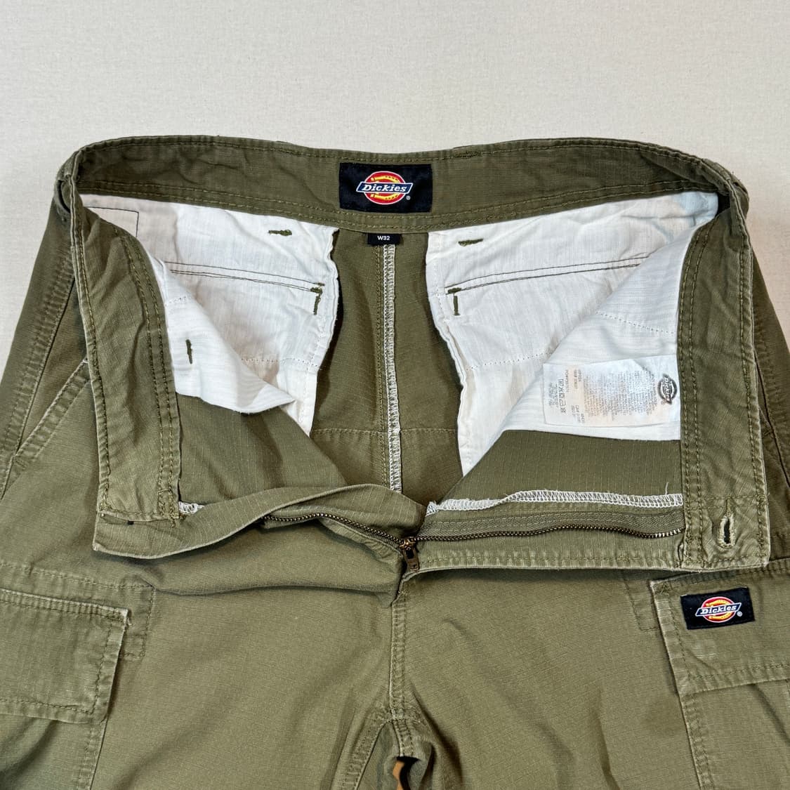 34inch) 디키즈 올리브 카키 립스탑 카고팬츠 면바지 상품이미지9