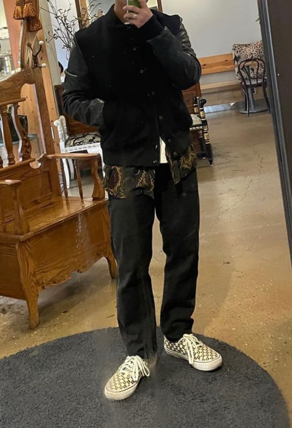 (M) 산드로 옴므 바시티 테디 자켓 블랙 상품이미지2