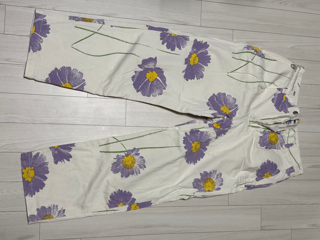 오베이 플라워팬츠 크림 34 상품이미지3