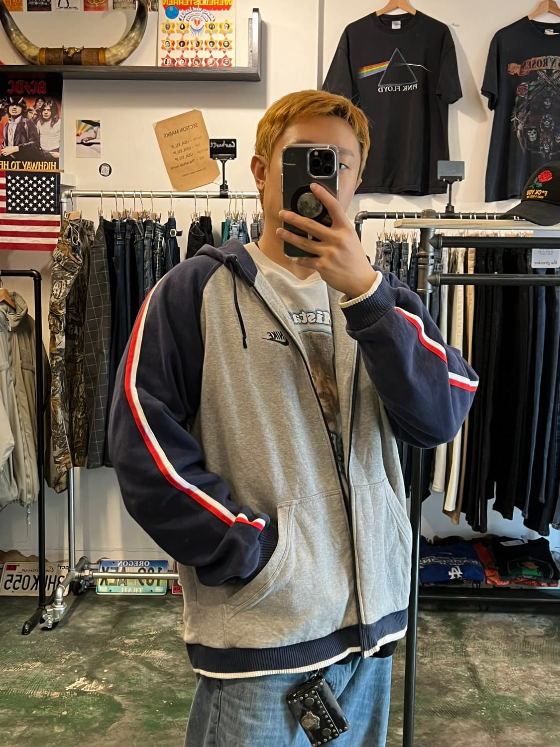 [XL] 올드 나이키 유럽 EU 후드집업 배색 자켓 상품이미지2