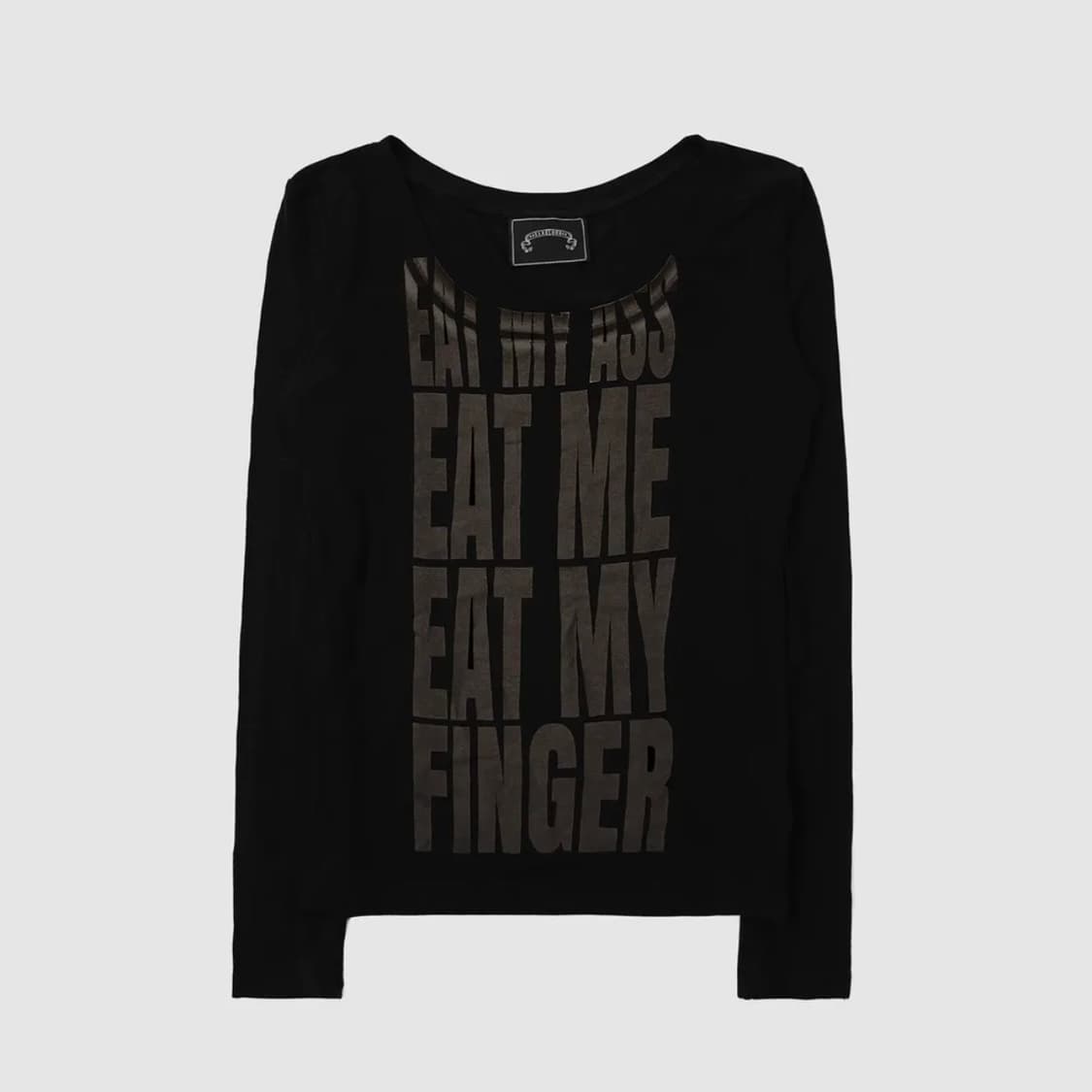 배드블러드 Eat Me 루즈핏 긴팔 티셔츠 롱슬리브 블랙  상품이미지1