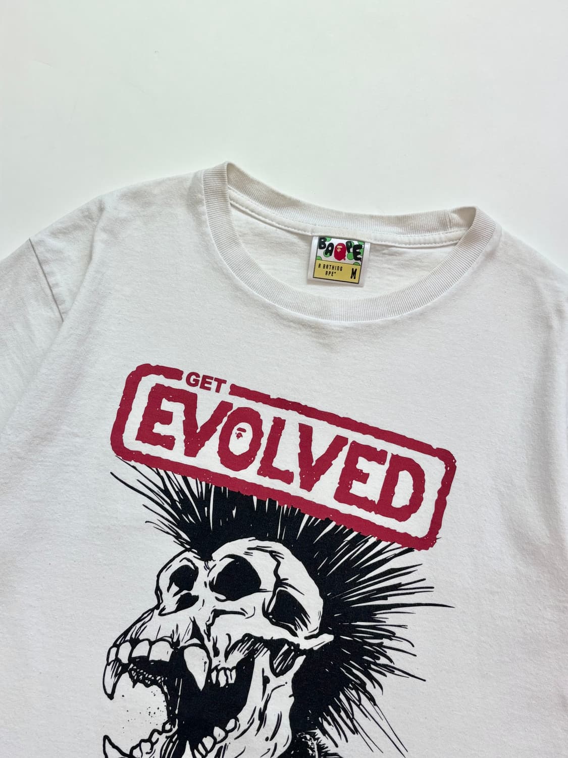 Bape 베이프 화이트 스컬 프린팅 티셔츠 상품이미지5