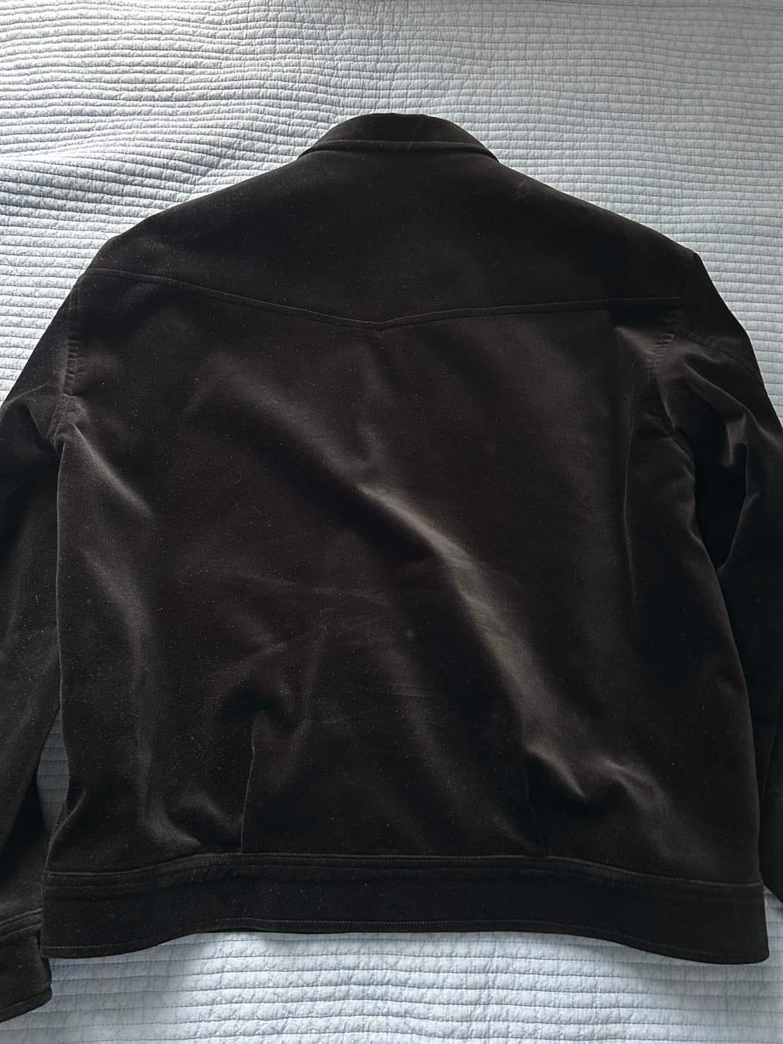 (L) Stu 에스티유 벨벳 집업 자켓 블랙 브로치 동봉 상품이미지3