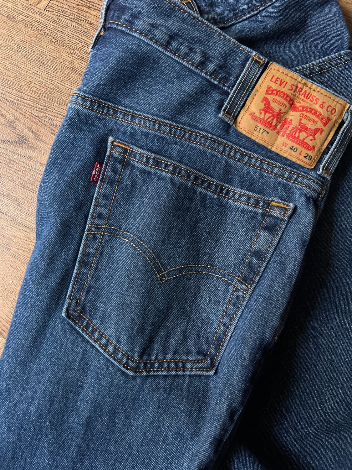 [40]리바이스 517 미디엄블루 워싱 플레어진 F21 상품이미지5