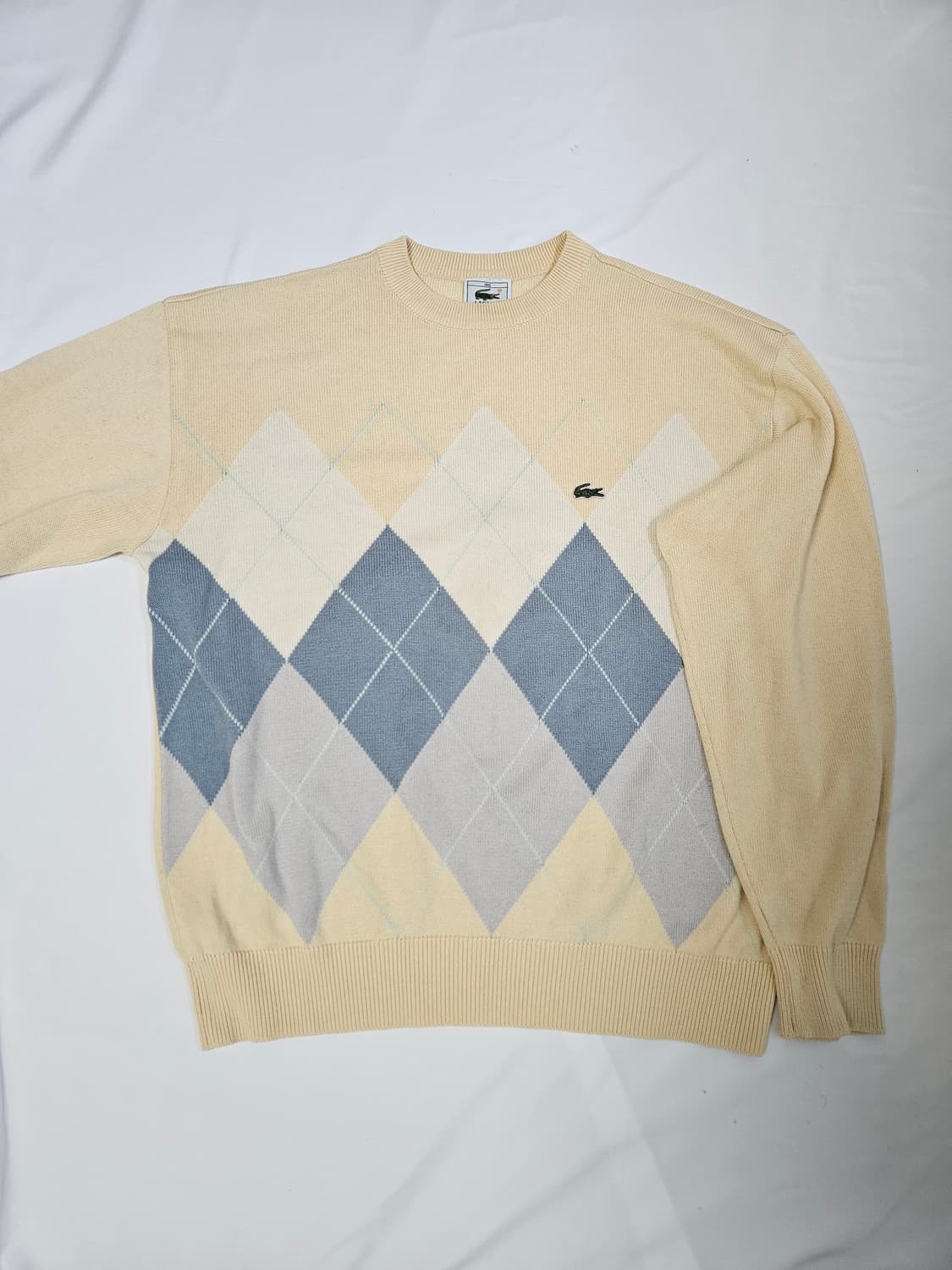 00s 라코스테 아가일패턴 니트 스웨터 코튼 100 상품이미지1