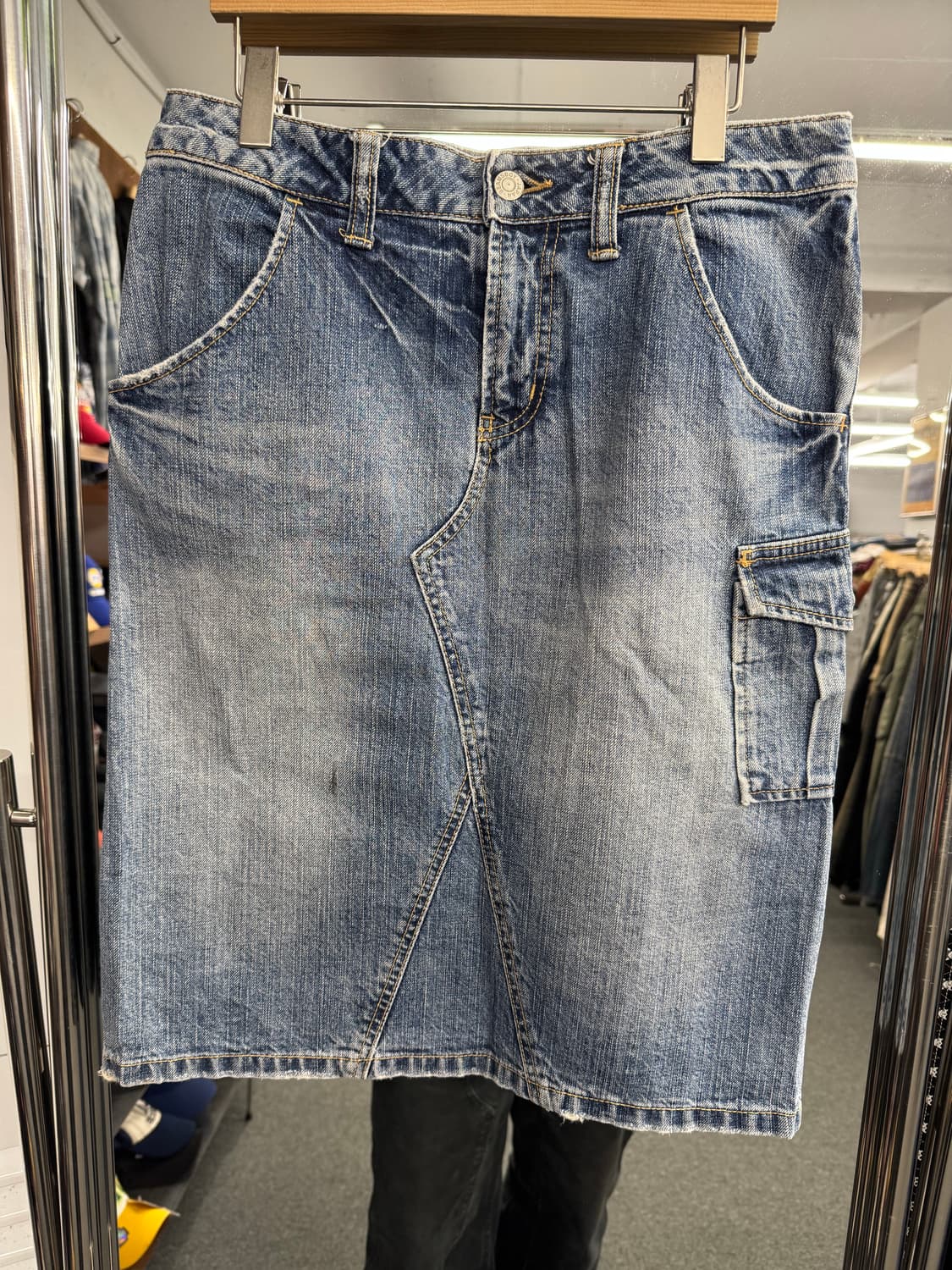 BEAMS BOY WEAR 빈티지 데님 스커트 상품이미지1