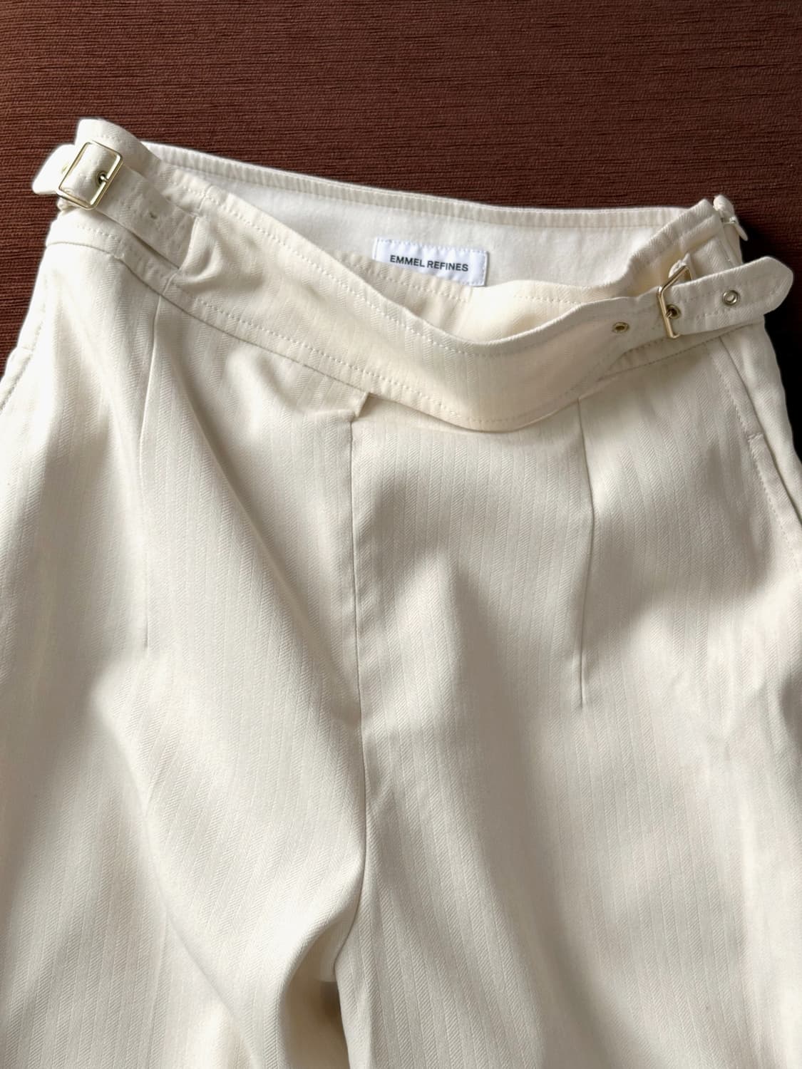 Belted design patterned pants 상품이미지1